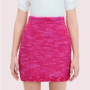 pink tweed mini skirt size M